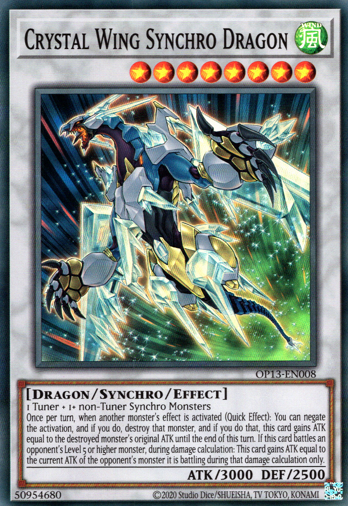 Crystal Wing Synchro Dragon [OP13-EN008] Super Rare | Devastation Store
