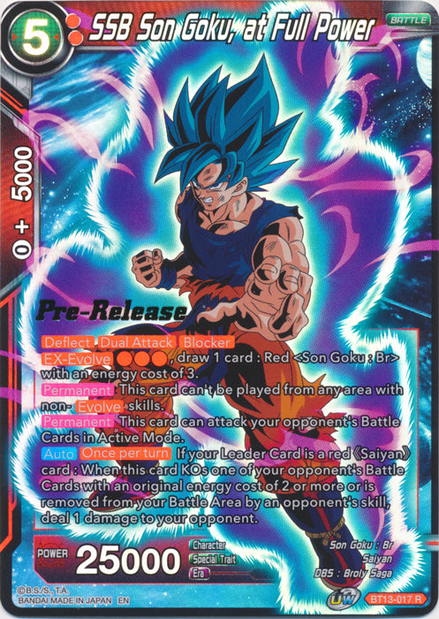 SSB Son Goku, at Full Power (BT13-017) [Supreme Rivalry Prerelease Promos] | Devastation Store