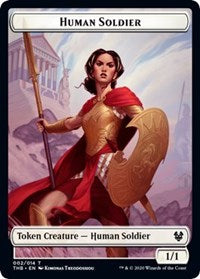 Human Soldier // Kraken Double-sided Token [Theros Beyond Death Tokens] | Devastation Store