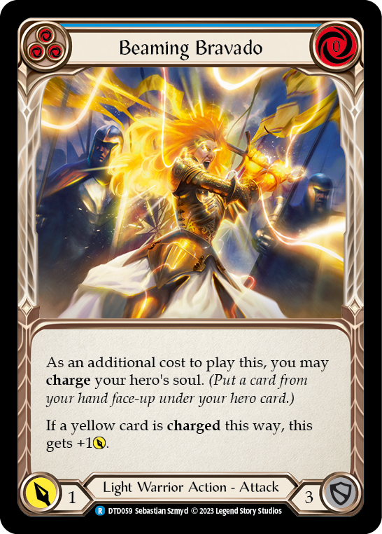 Beaming Bravado (Blue) [DTD059] (Dusk Till Dawn)  Rainbow Foil | Devastation Store