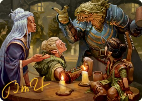 You Meet in a Tavern Art Card (Gold-Stamped Signature) [Dungeons & Dragons: Adventures in the Forgotten Realms Art Series] | Devastation Store