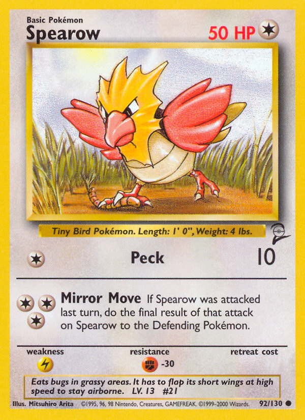 Spearow (92/130) [Base Set 2] | Devastation Store