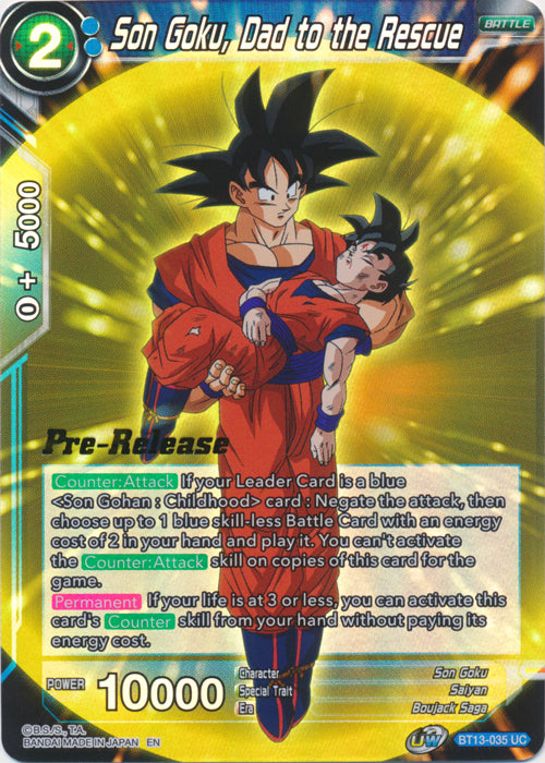 Son Goku, Dad to the Rescue (BT13-035) [Supreme Rivalry Prerelease Promos] | Devastation Store