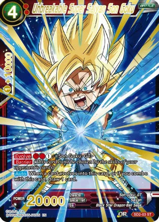 Unbreakable Super Saiyan Son Goku (Gold Stamped)
Mythic Booster [SD2-03] | Devastation Store