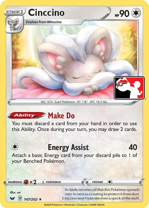 Cinccino (147/202) [Prize Pack Series One] | Devastation Store