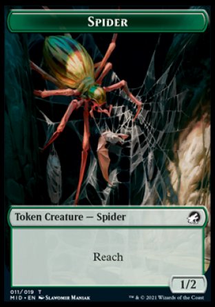 Spider Token [Innistrad: Midnight Hunt Tokens] | Devastation Store