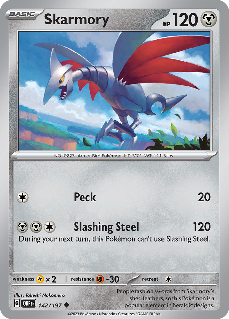 Skarmory (142/197) [Scarlet & Violet: Obsidian Flames] | Devastation Store