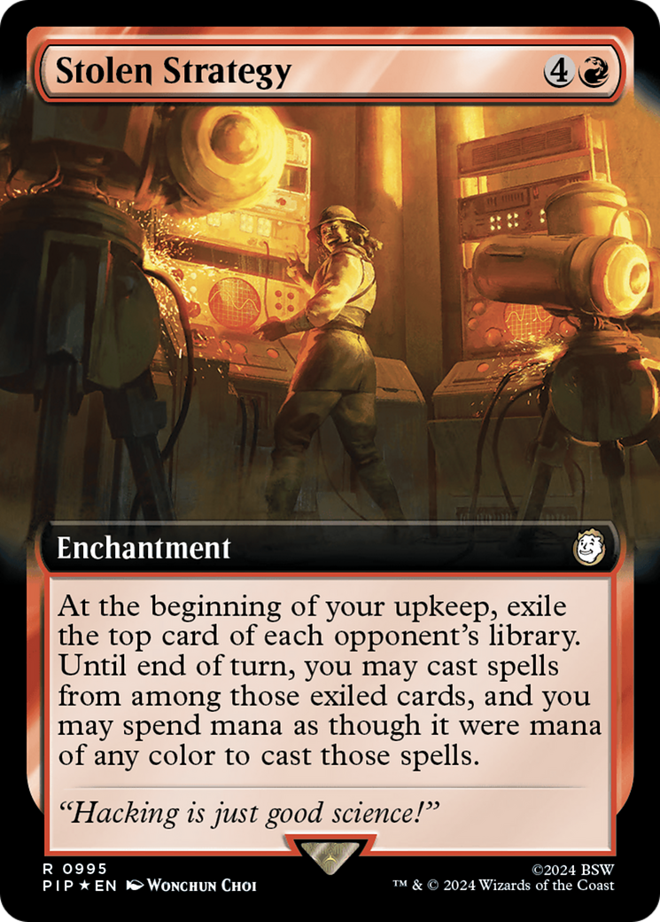 Stolen Strategy (Extended Art) (Surge Foil) [Fallout] | Devastation Store