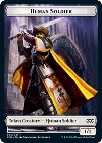 Human Soldier // Tuktuk the Returned Double-sided Token [Double Masters Tokens] | Devastation Store
