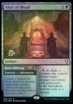 Altar of Bhaal // Bone Offering [Commander Legends: Battle for Baldur's Gate Prerelease Promos] | Devastation Store