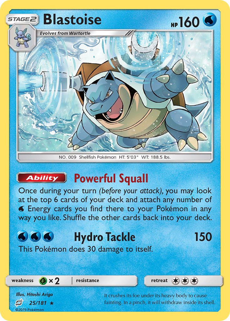 Blastoise (25/181) (Theme Deck Exclusive) [Sun & Moon: Team Up] | Devastation Store