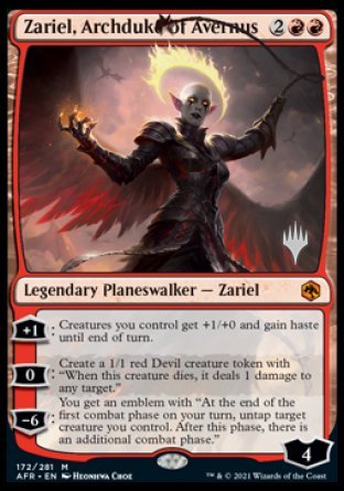 Zariel, Archduke of Avernus (Promo Pack) [Dungeons & Dragons: Adventures in the Forgotten Realms Promos] | Devastation Store