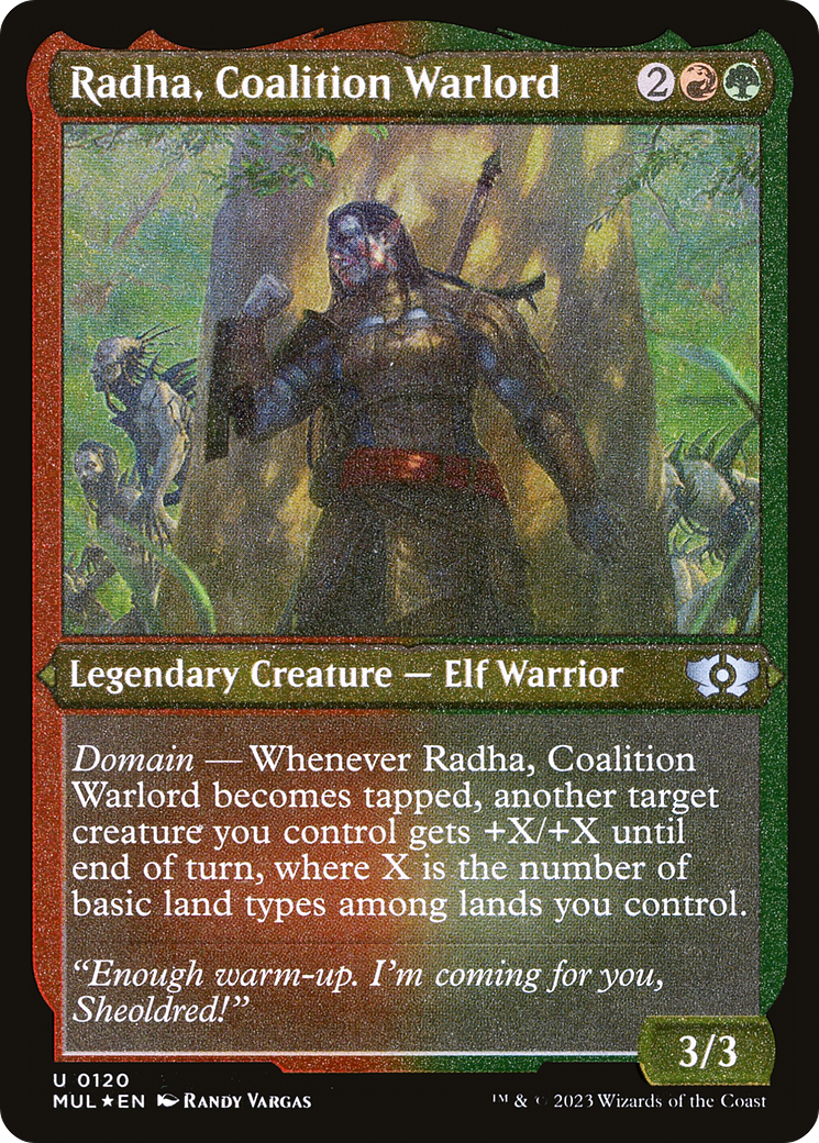 Radha, Coalition Warlord (Foil Etched) [Multiverse Legends] | Devastation Store