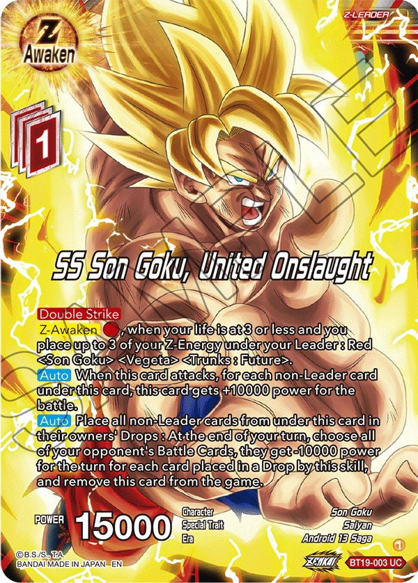 SS Son Goku, United Onslaught (BT19-003) [Fighter's Ambition] | Devastation Store