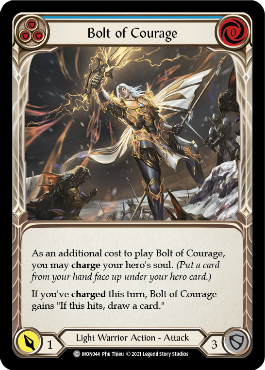 Bolt of Courage (Blue) [MON044] 1st Edition Normal - Devastation Store | Devastation Store