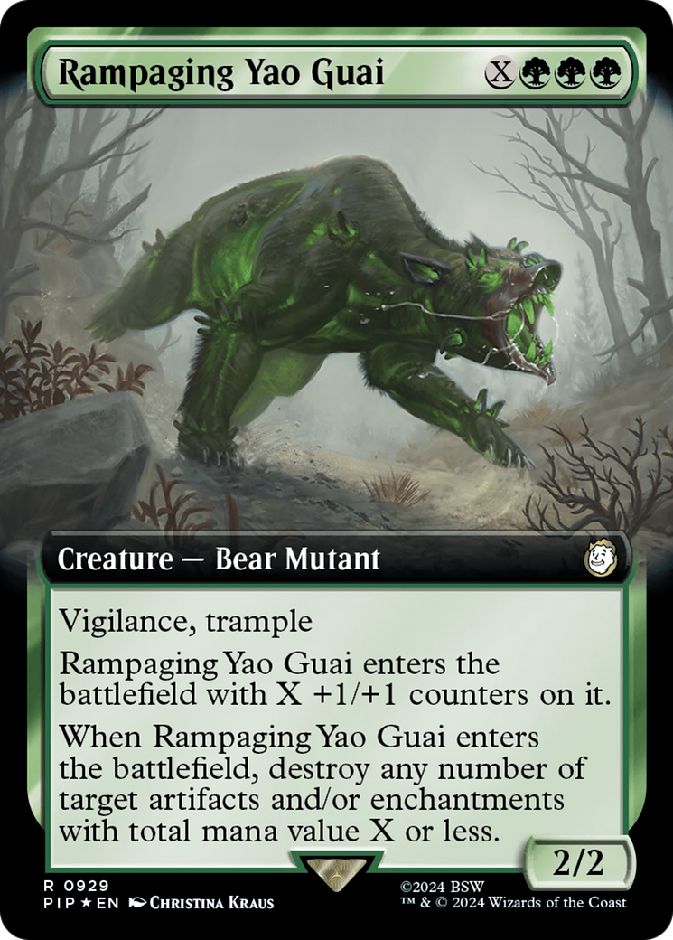 Rampaging Yao Guai (Extended Art) (Surge Foil) [Fallout] | Devastation Store