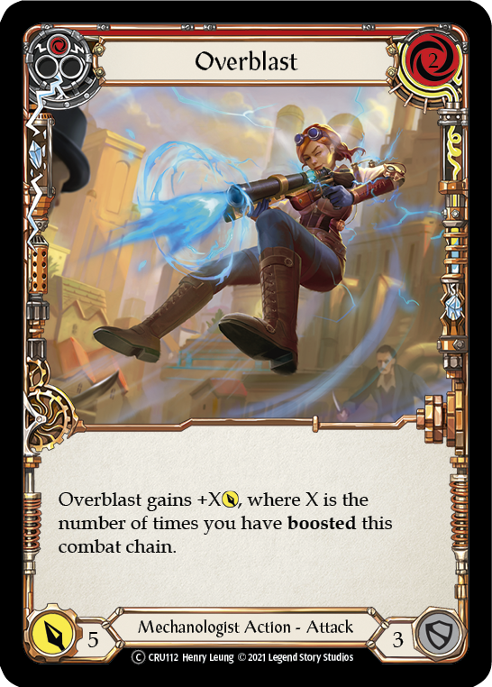 Overblast (Red) (Rainbow Foil) [CRU112-RF] Unlimited Rainbow Foil | Devastation Store