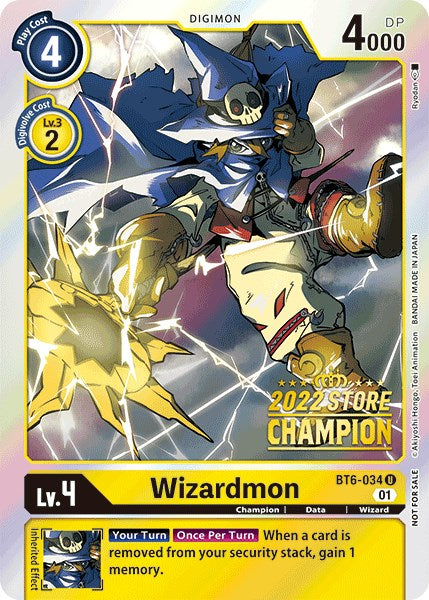 Wizardmon [BT6-034] (2022 Store Champion) [Double Diamond Promos] | Devastation Store