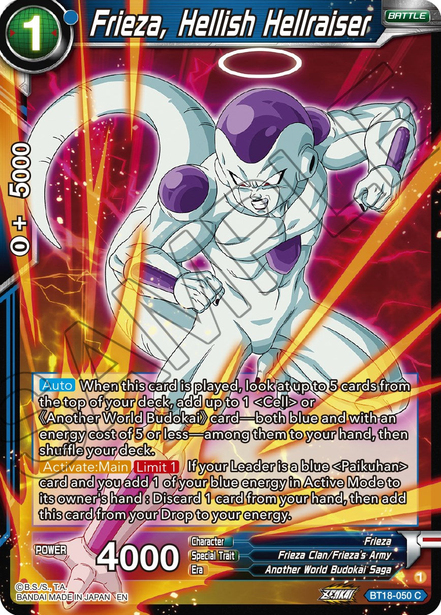 Frieza, Hellish Hellraiser (BT18-050) [Dawn of the Z-Legends] | Devastation Store