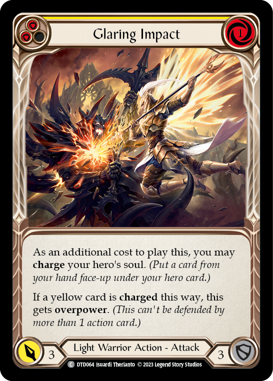 Glaring Impact (Yellow) [DTD064] (Dusk Till Dawn)  Rainbow Foil | Devastation Store