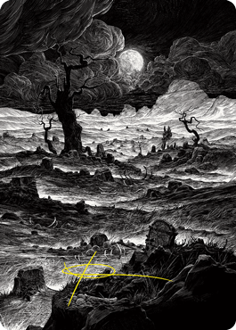 Plains 1 Art Card (Gold-Stamped Signature) [Innistrad: Crimson Vow Art Series] | Devastation Store