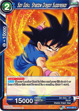 Son Goku, Shadow Dragon Suppressor [BT11-051] | Devastation Store