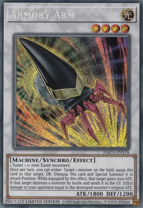 Armory Arm [HAC1-EN176] Secret Rare | Devastation Store