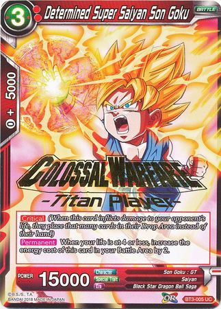 Determined Super Saiyan Son Goku (Titan Player Stamped) [BT3-005] | Devastation Store