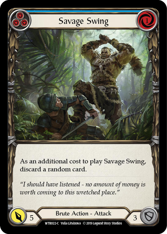 Savage Swing (Blue) [WTR022-C] Alpha Print Normal - Devastation Store | Devastation Store