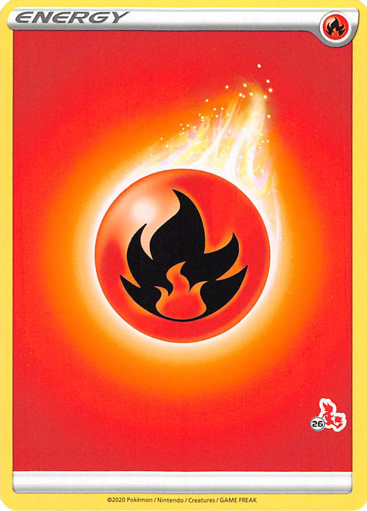 Fire Energy (Cinderace Stamp #26) [Battle Academy 2022] | Devastation Store