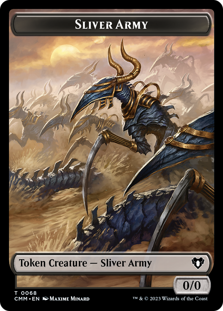 Sliver Army // Sliver Double-Sided Token [Commander Masters Tokens] | Devastation Store