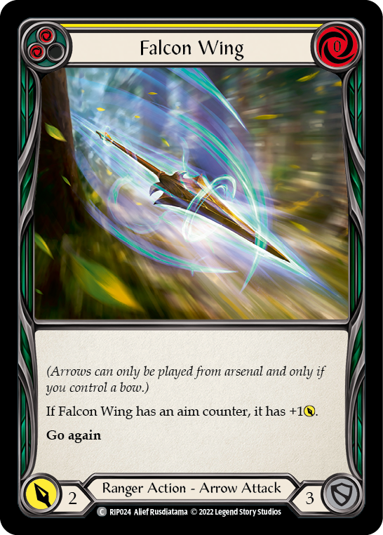 Falcon Wing (Yellow) [RIP024] (Outsiders Riptide Blitz Deck) | Devastation Store