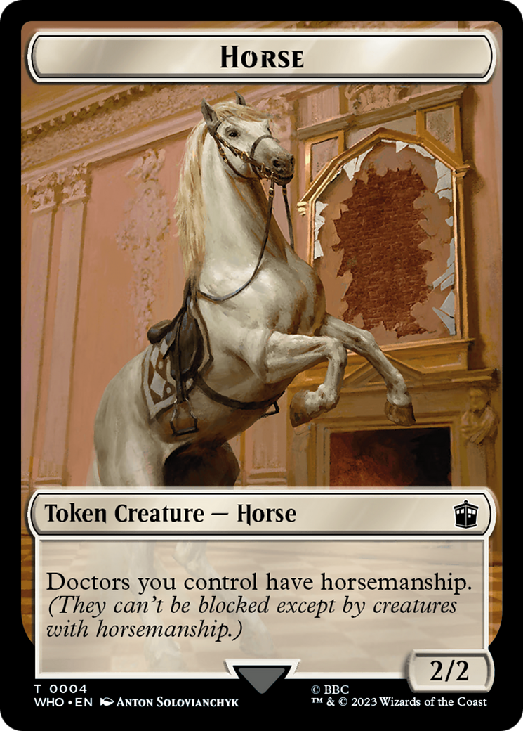 Horse // Soldier Double-Sided Token [Doctor Who Tokens] | Devastation Store