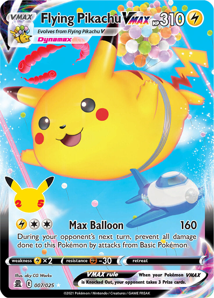 Flying Pikachu VMAX (007/025) [Celebrations: 25th Anniversary] | Devastation Store