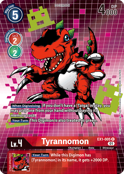 Tyrannomon [EX1-005] (Alternate Art) [Classic Collection] | Devastation Store