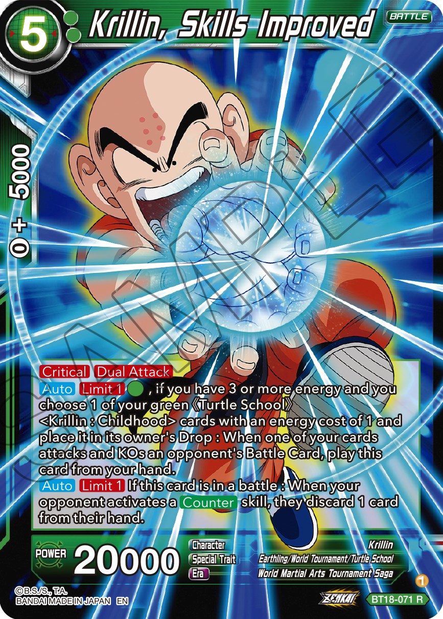 Krillin, Skills Improved (BT18-071) [Dawn of the Z-Legends] | Devastation Store