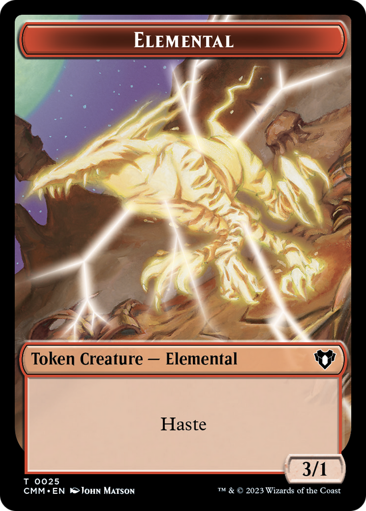 Elemental Token (25) [Commander Masters Tokens] | Devastation Store