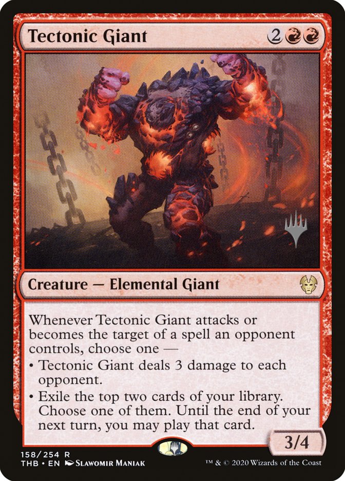Tectonic Giant (Promo Pack) [Theros Beyond Death Promos] | Devastation Store
