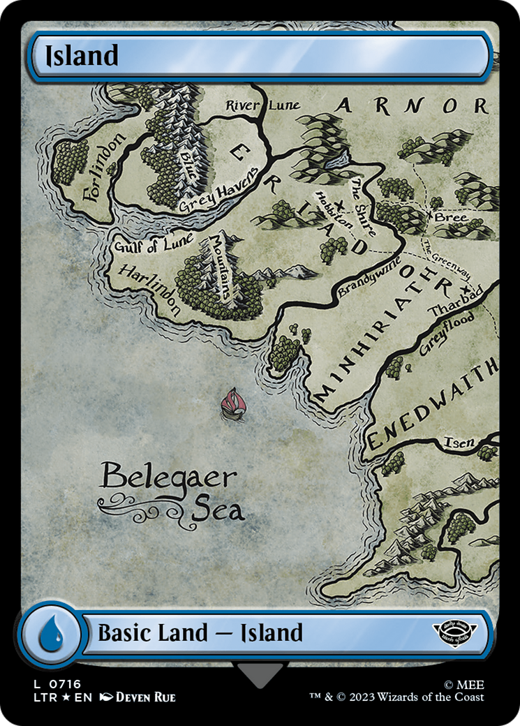 Island (0716) (Surge Foil) [The Lord of the Rings: Tales of Middle-Earth] | Devastation Store