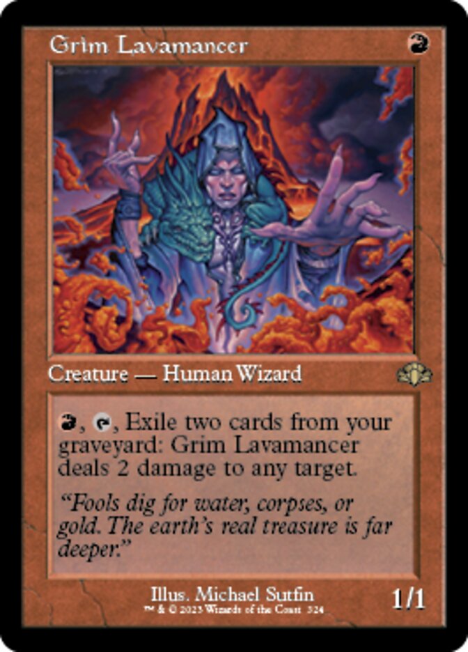 Grim Lavamancer (Retro) [Dominaria Remastered] | Devastation Store