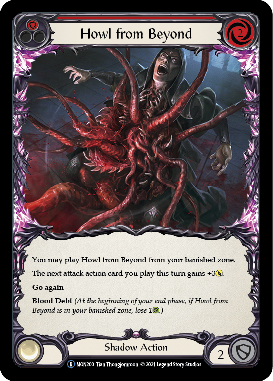 Howl from Beyond (Red) (Rainbow Foil) [U-MON200-RF] Unlimited Edition Rainbow Foil | Devastation Store