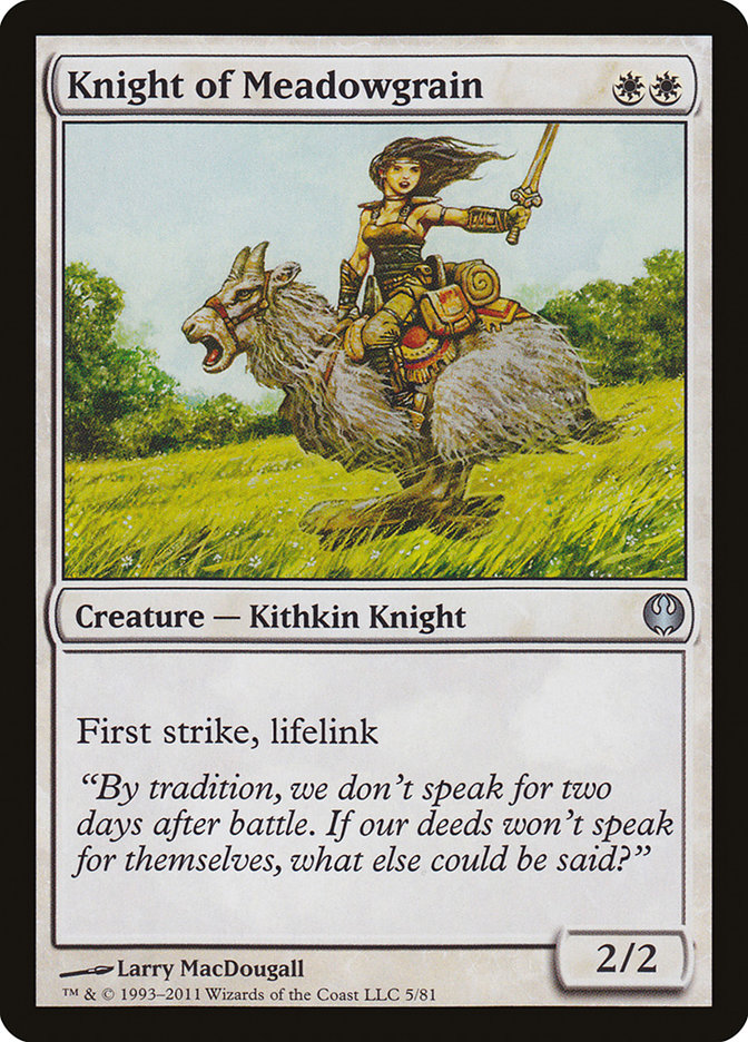 Knight of Meadowgrain [Duel Decks: Knights vs. Dragons] - Devastation Store | Devastation Store