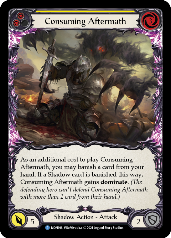 Consuming Aftermath (Yellow) [MON196] 1st Edition Normal - Devastation Store | Devastation Store