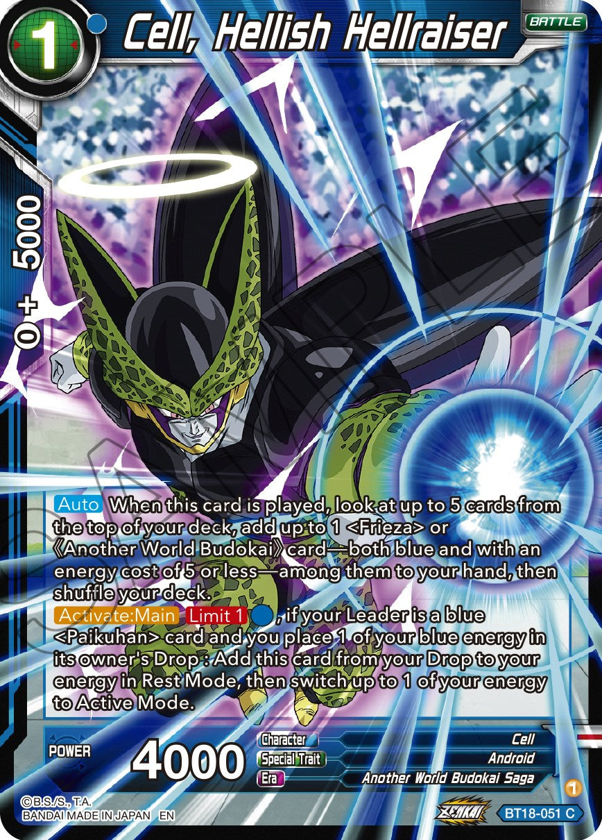 Cell, Hellish Hellraiser (BT18-051) [Dawn of the Z-Legends] | Devastation Store