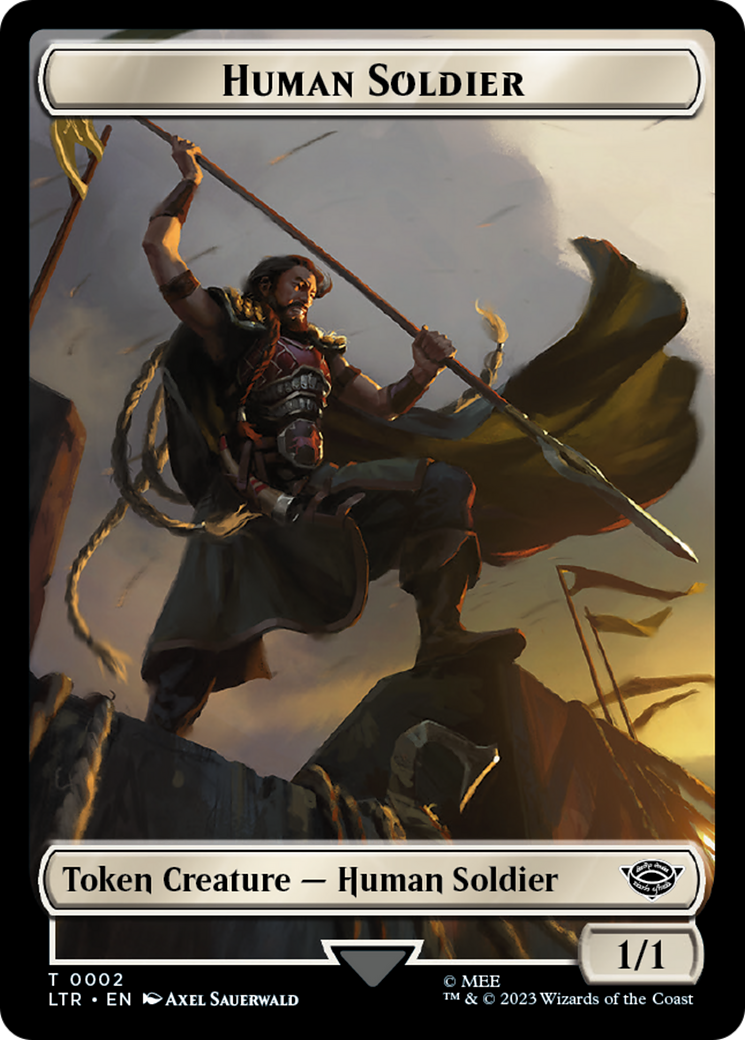 Food (10) // Human Soldier (02) Double-Sided Token [The Lord of the Rings: Tales of Middle-Earth Tokens] | Devastation Store