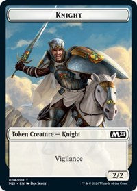 Knight // Zombie Double-sided Token [Core Set 2021 Tokens] | Devastation Store