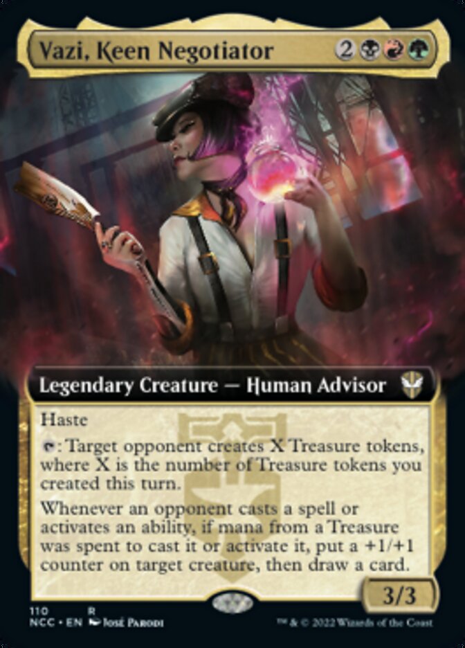 Vazi, Keen Negotiator (Extended Art) [Streets of New Capenna Commander] | Devastation Store