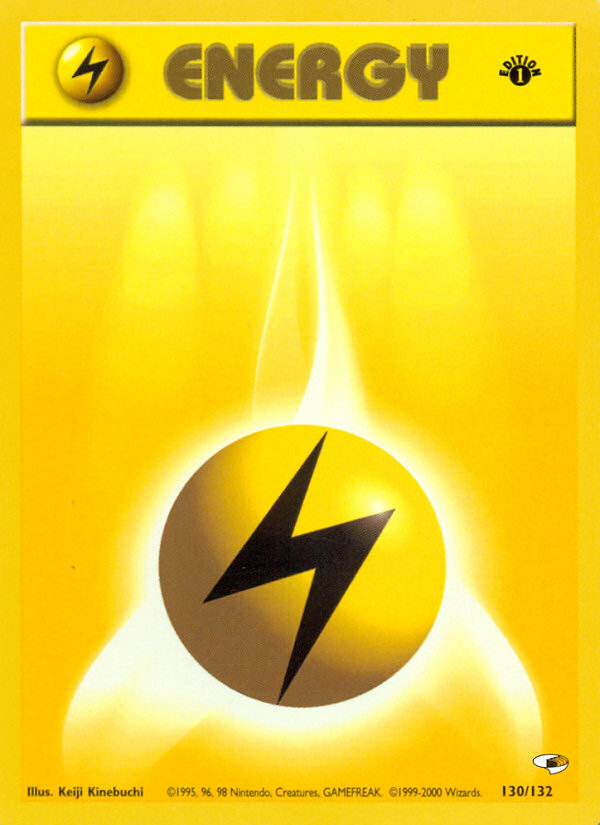 Lightning Energy (130/132) [Gym Heroes 1st Edition] | Devastation Store