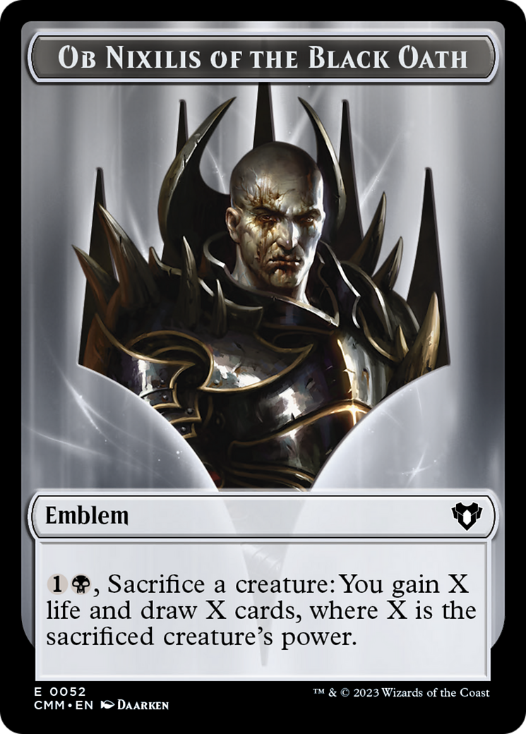 Ob Nixilis of the Black Oath Emblem [Commander Masters Tokens] | Devastation Store
