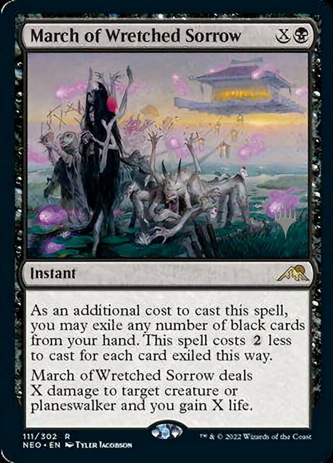 March of Wretched Sorrow (Promo Pack) [Kamigawa: Neon Dynasty Promos] | Devastation Store